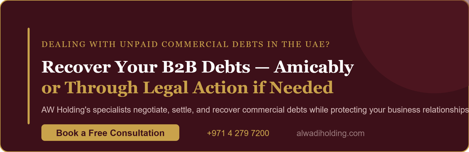 commercial debt recovery